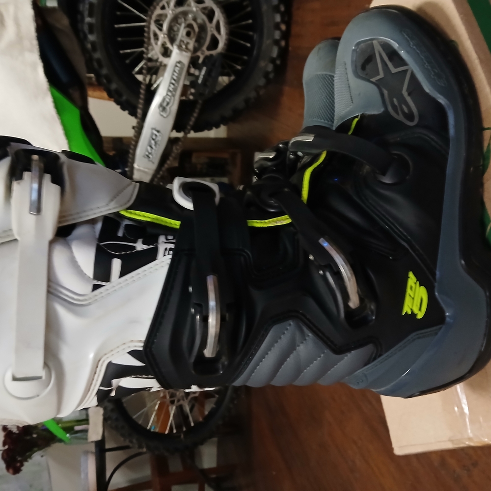 O'Neal Black and White Motorcycle Boots